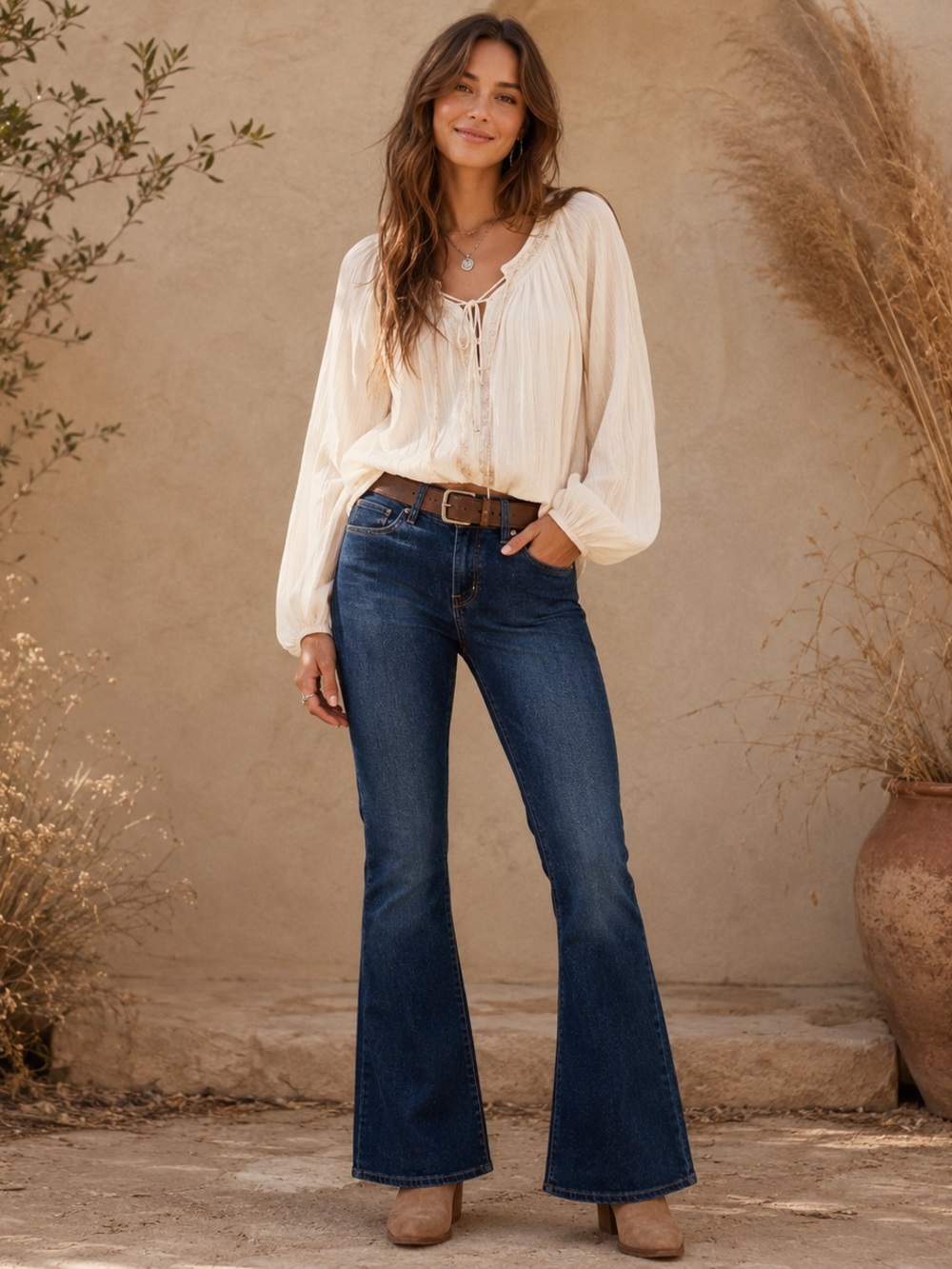 Lucky Brand Dark Blue Flared Jeans